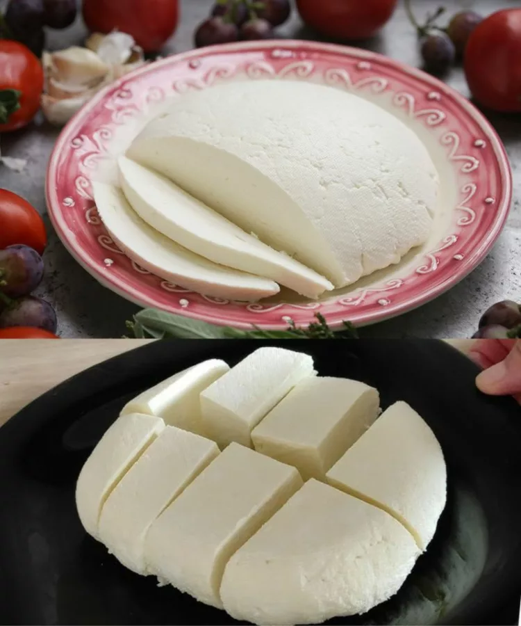 Brânză făcută în casă cu 1 litru de lapte, jumătate de lămâie și 1 iaurt