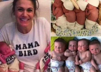 După luni de încercări de a rămâne însărcinată, mama a născut în cele din urmă 4 bebeluși sănătoși