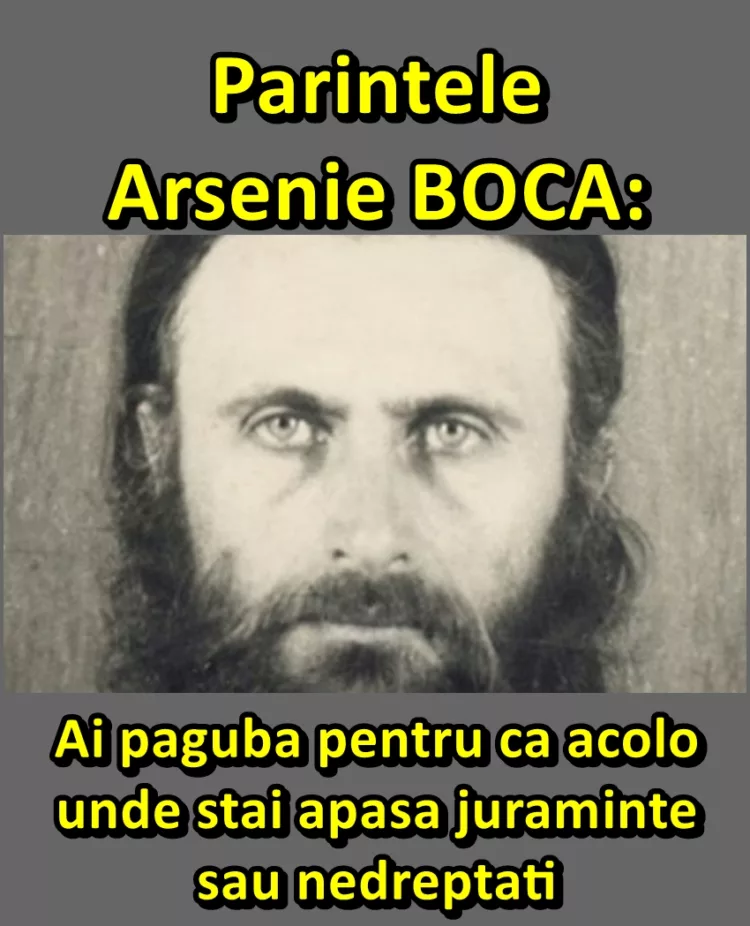 Părintele Arsenie BOCA: Ai pagubă pentru că acolo unde stai apasă jurăminte sau nedreptăți. Cum afli când cineva lucrează cu diavolul…..