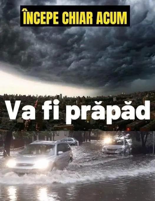 ÎNCEPE ACUM! ALERTĂ ANM imediată… Închideți geamurile