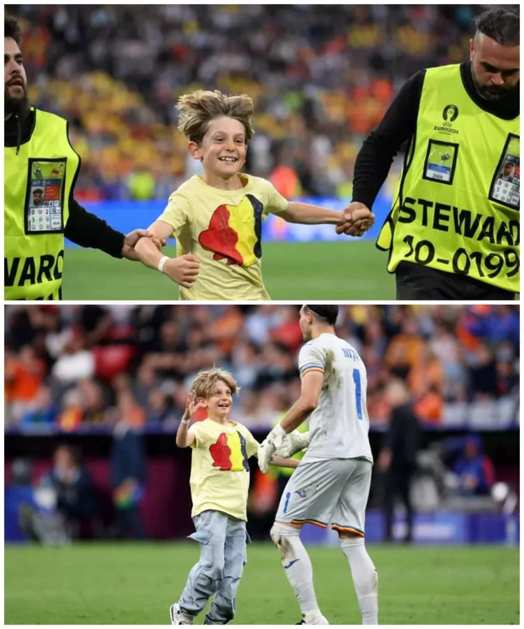 Povestea băiatului care a intrat pe teren la meciul România-Olanda. Puștiul a venit cu trenul de la sute de kilometri pentru a-și împlini visul de a da mâna cu portarul Niță