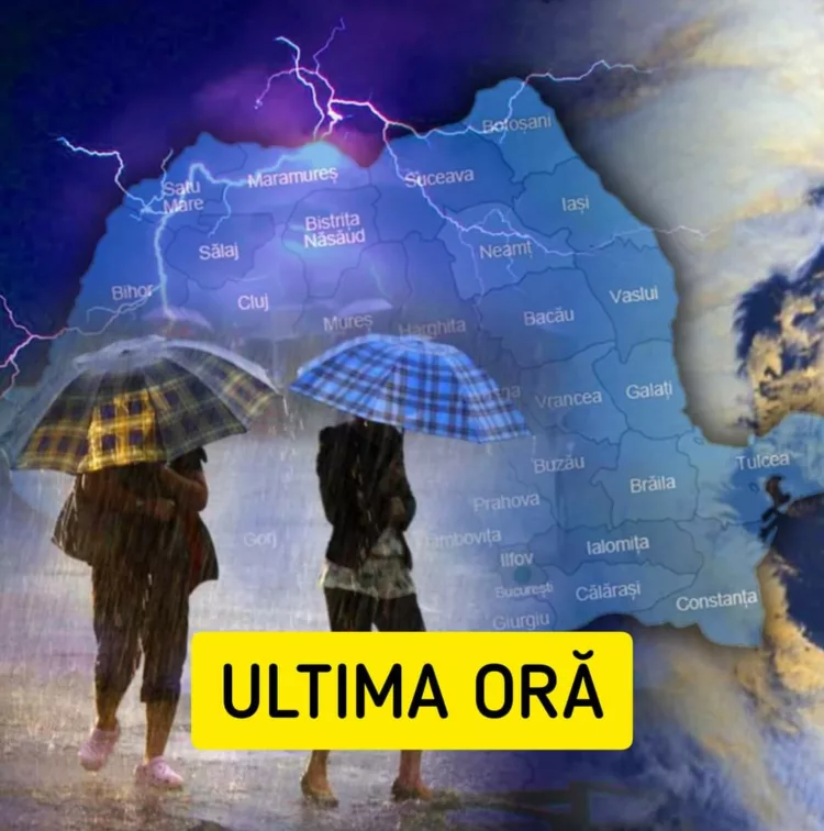 ANM avertizează! Un ciclon se va abate asupra României! Județele care vor fi afectate de furtuni și vijelii
