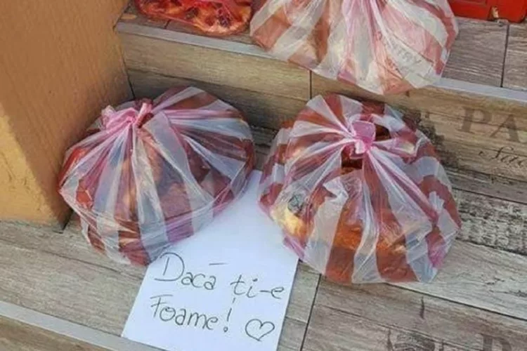 Patronul unei cafenele din Târgu Mureș a lăsat pachete cu mâncare în fața localului, pentru nevoiași. Doi pensionari s-au apropiat și e ireal ce a urmat