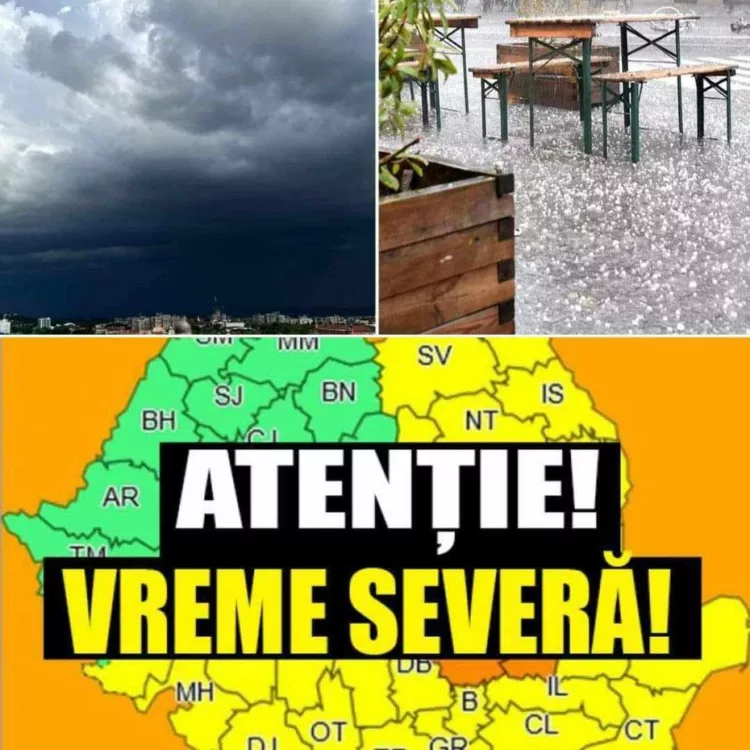 Cod galben de vreme severă în România. Care sunt județele vizate