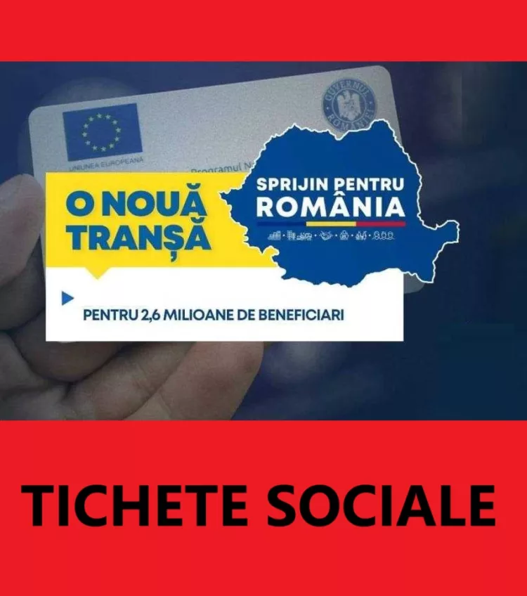 Data exactă la care vor fi virate tichetele sociale în luna octombrie!