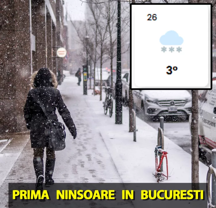 Pe ce dată ninge prima dată în București, potrivit meteorologilor