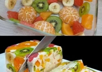 Numai lapte și fructe… Desert gustos și sănătos… Fără gelatină, se pregătește în 5 minute