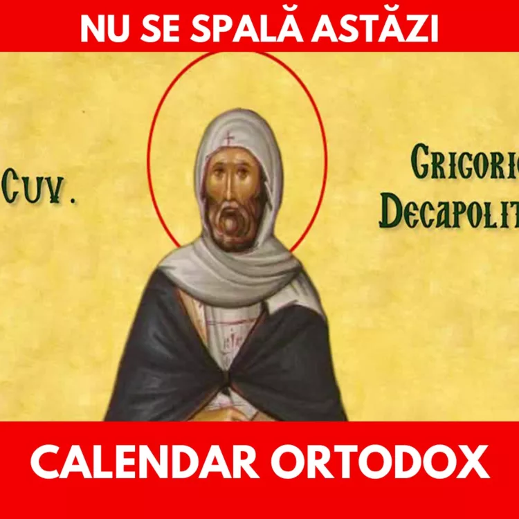 Calendar ortodox: Nu se spală astazi. Este mare sărbătoare. Sunt interzise și treburile casnice