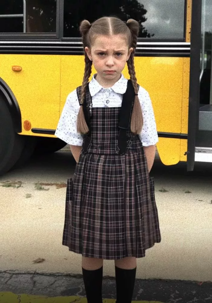 Copiii dau afară o fată prost îmbrăcată din autobuzul școlar, „Miroși urât!” îi spun, până când îi văd fotografia la televizor.