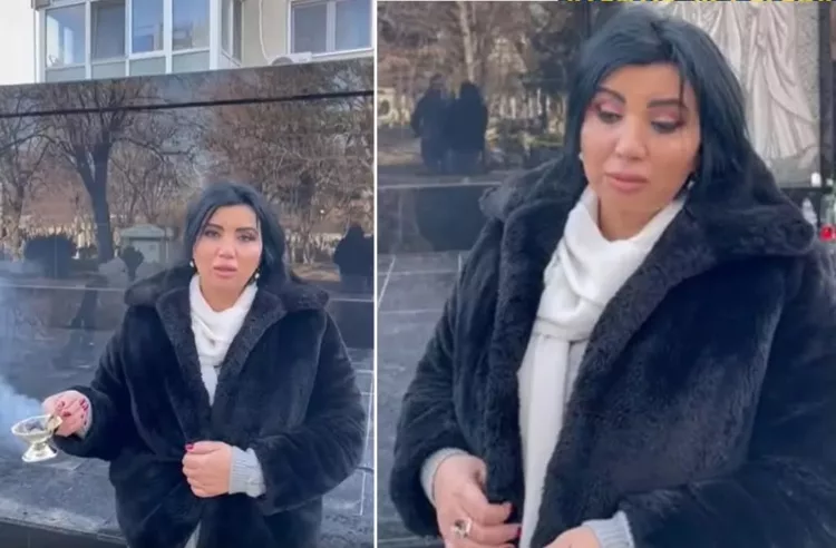 Adriana Bahmuțeanu s-a filmat în cimitir! I-a cerut ajutor lui Silviu Prigoană: