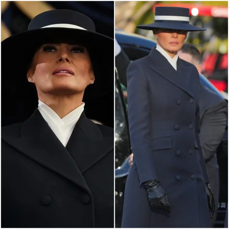 Melania Trump, ținută neobișnuită la ceremonia de învestire a lui Donald Trump! De ce a ales o pălărie cu boruri largi care să-i acopere ochii și mănuși negre