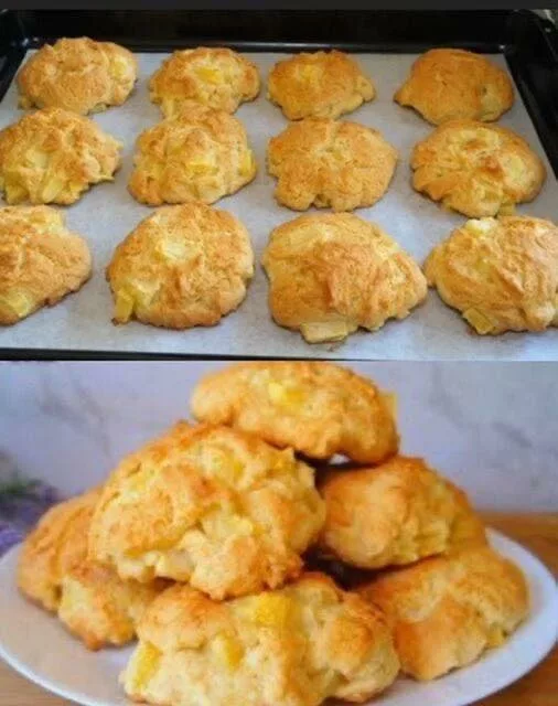 Se fac în 1 minut! Luați 2 mere și faceți acești biscuiți în 5 minute… Moi ca spuma!