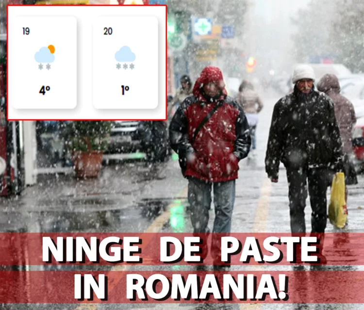 Orașele din România în care va ninge de Paște. Prognoza meteorologilor Easeweather