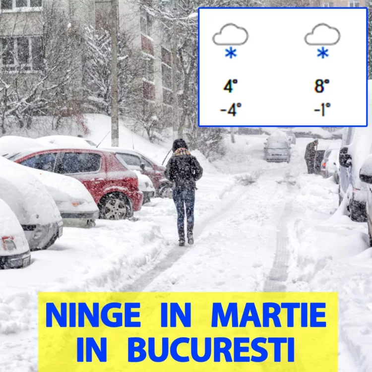 Meteorologii Accuweather anunță o lună martie de IARNĂ, în București: Ninsori și temperaturi la pragul înghețului
