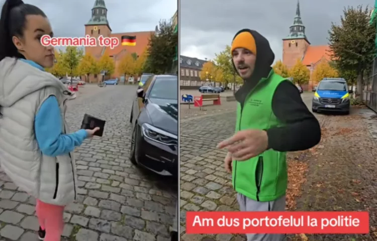 Adrian și Cristina, 2 români stabiliți în Germania, au găsit un portofel și s-au dus la secția de Poliție. Ireal ce au pățit acolo