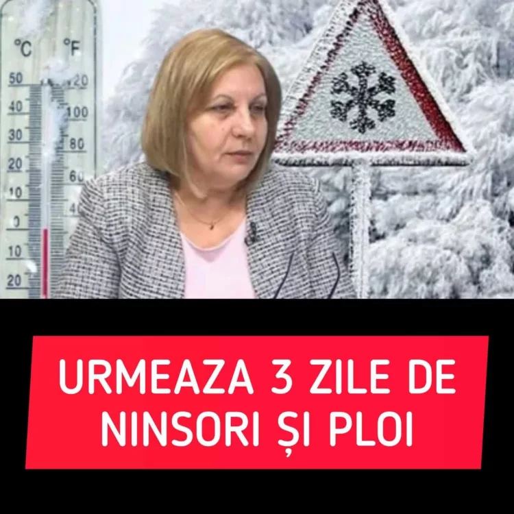 ANM avertizează că urmează trei zile de ploi, ninsori și lapoviță în toată România