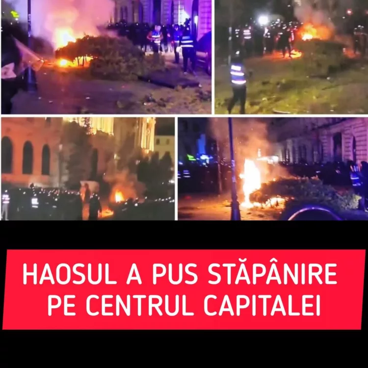 Violenţe fără precedent în centrul Capitalei după decizia BEC de invalidare a candidaturii lui Călin Georgescu.