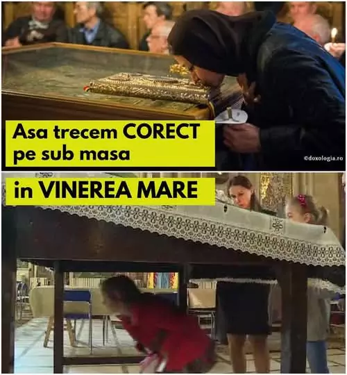 De ce se trece în Vinerea Mare pe sub masă și ce semnificație are acest ritual