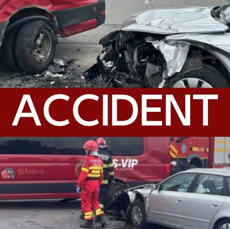 Accident grav la Brașov: șase copii și trei adulți, transportați la spital după coliziunea cu un microbuz