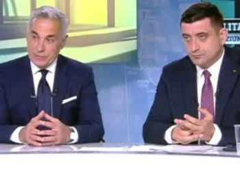 Emisia Realitatea PLUS, întreruptă temporar în timpul emisiunii cu George Simion și Călin Georgescu