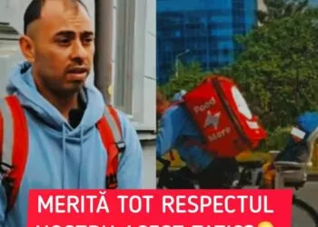 Aurel, livratorul cu copilul pe bicicletă: Povestea unui tată care nu a avut de ales