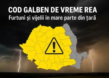 România, sub dublu cod galben pe 17 iunie 2025: Furtuni violente în nord și centru, caniculă extremă în sud
