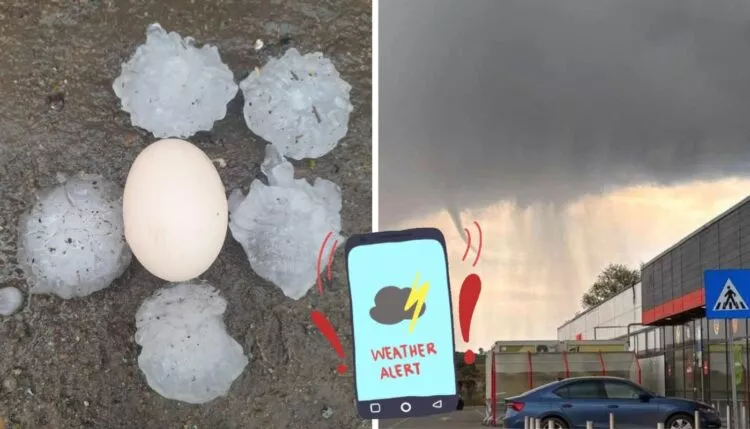 Cod roșu de grindină și vijelii în România: zonele vizate și intervalele de avertizare