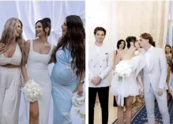 Elena Hagi, apariție spectaculoasă la cununia lui Răzvan Marin. Rochie de designer în ediție limitată, în valoare de aproape 1.400 de euro