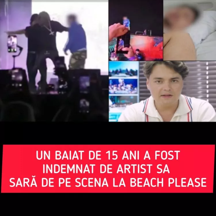 Incident șocant la Beach Please: Un adolescent de 15 ani a fost împins să sară de pe scenă