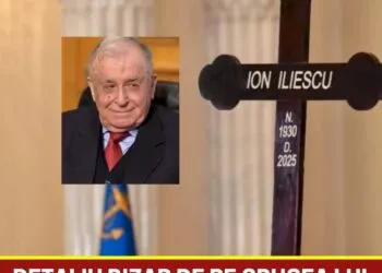 Detaliu controversat pe crucea lui Ion Iliescu: lipsește inscripția „INRI”. Ce simbol creștin nu apare la căpătâiul fostului președinte