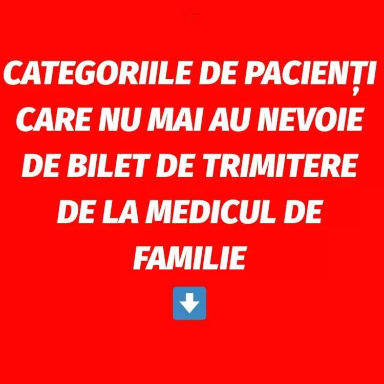 Consultații medicale fără bilet de trimitere pentru pacienții cu boli cronice. Ce categorii sunt vizate