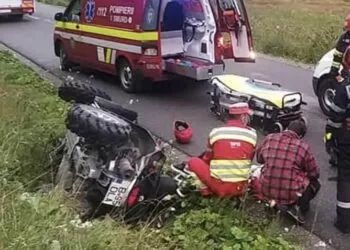 Tragedie în Bistrița-Năsăud: Bărbat de 41 de ani, mort după ce s-a răsturnat cu ATV-ul