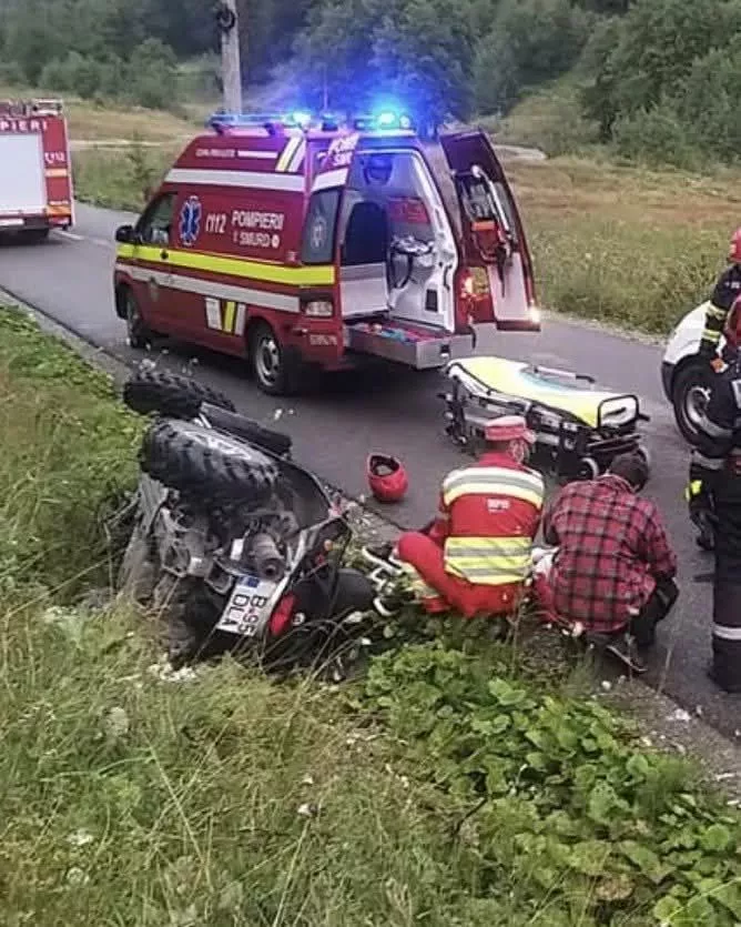 Tragedie în Bistrița-Năsăud: Bărbat de 41 de ani, mort după ce s-a răsturnat cu ATV-ul