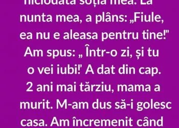 Mama mea nu a privit niciodată cu ochi buni relația mea cu Sera. În ziua nunții, în loc să se bucure, a izbucnit în lacrimi și mi-a spus cu voce stinsă