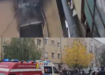 Explozie urmată de incendiu într-un bloc din Balș, Olt –  Planul Roșu de Intervenție activat