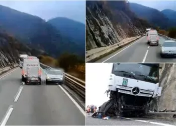 Accident Șocant pe DN6: Femeie cu Doi Copii la Bord, Izbită Violent de un TIR După o Depășire Ilegală. Imagini de pe Camere