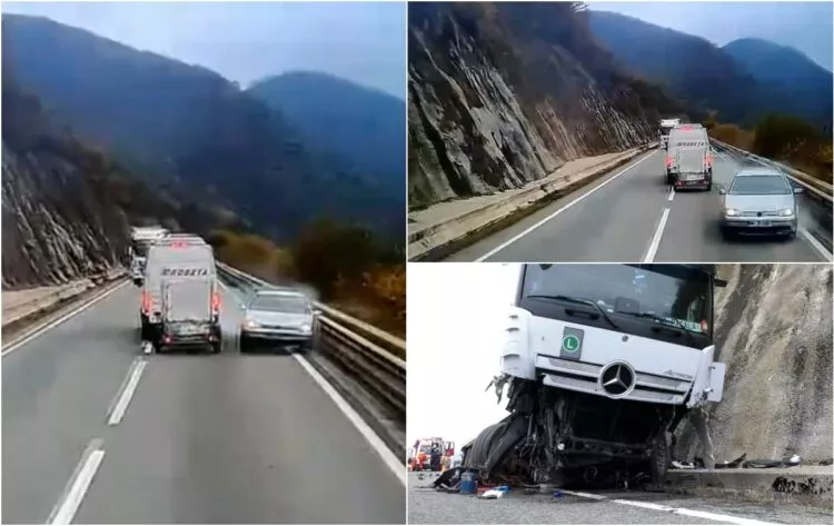 Accident Șocant pe DN6: Femeie cu Doi Copii la Bord, Izbită Violent de un TIR După o Depășire Ilegală. Imagini de pe Camere