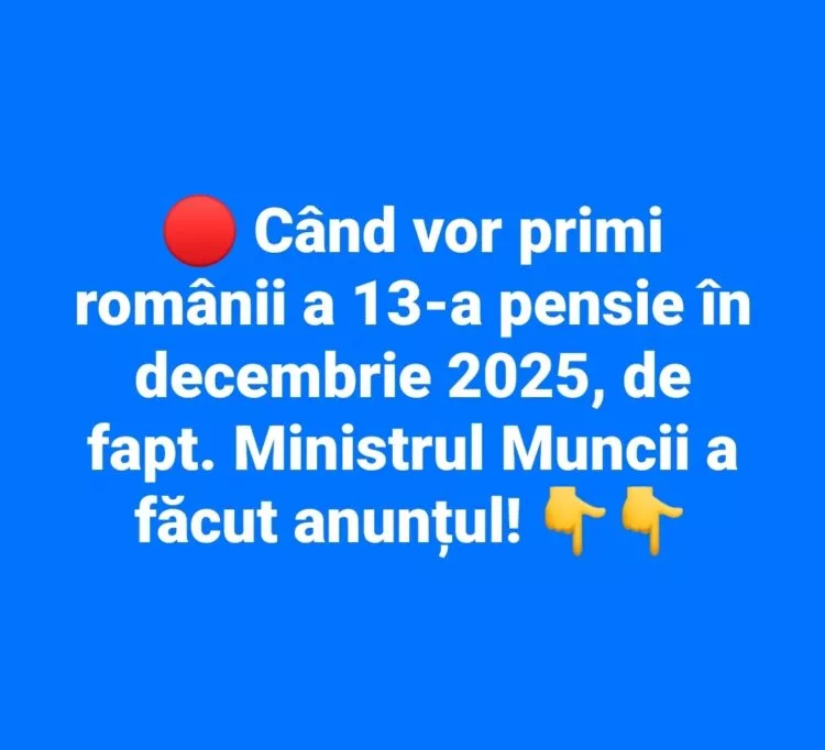 A 13-a pensie va fi virată în decembrie