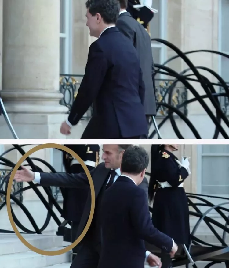 Moment stângaci la Palatul Élysée: Nicușor Dan, surprins de fotografi în timpul vizitei oficiale în Franța