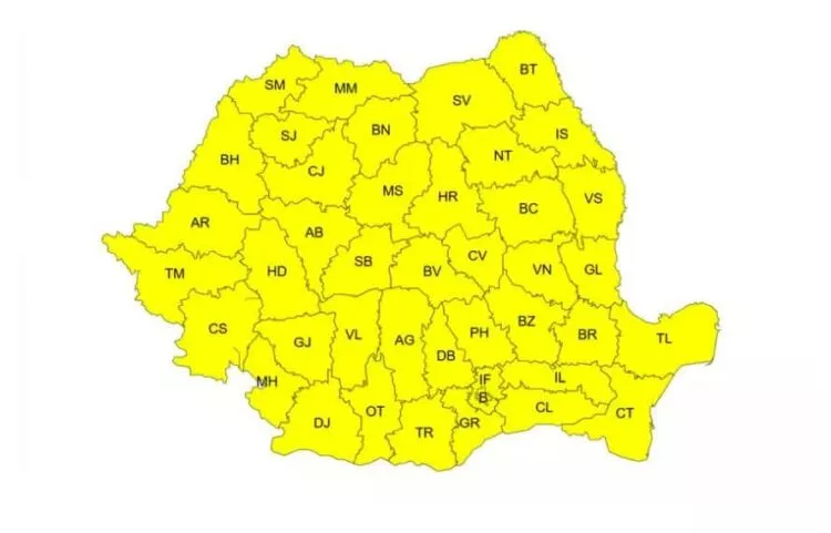 Cod galben de inundații în sudul și sud-estul țării. Șapte județe, sub atenționare hidrologică
