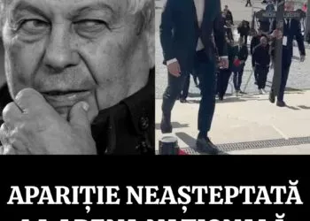 A fost surprinsă la Arena Națională în ziua depunerii sicriului lui Mircea Lucescu