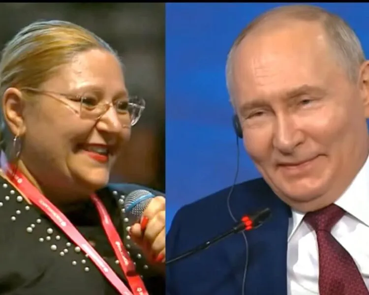 Diana Șoșoacă, discurs în fața lui Vladimir Putin la Sankt Petersburg