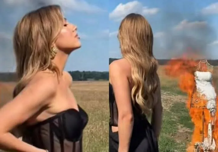 Codruța Filip, în centrul atenției după un videoclip controversat. Rochia de mireasă în flăcări a stârnit numeroase reacții